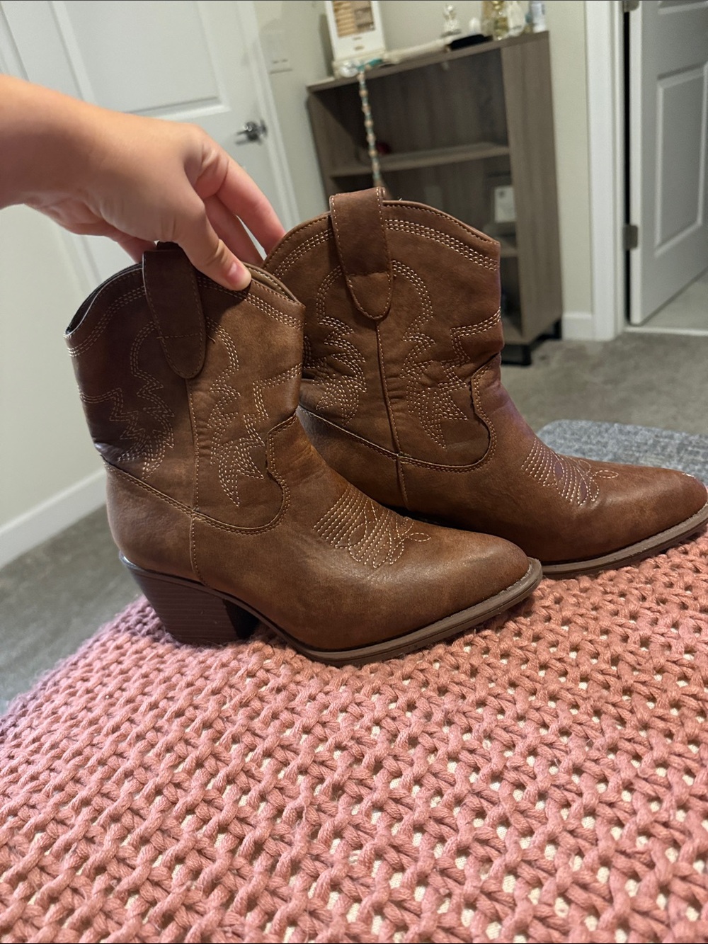 Women's Brown Western Ankle Boots